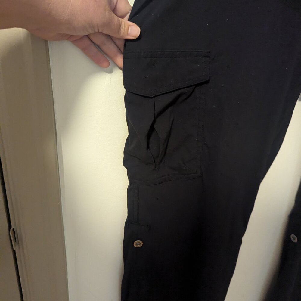 Columbia Pants Omni Shield Convertible Tab Hiking Pants Stretch Size 12‎ Black - Picture 5 of 7